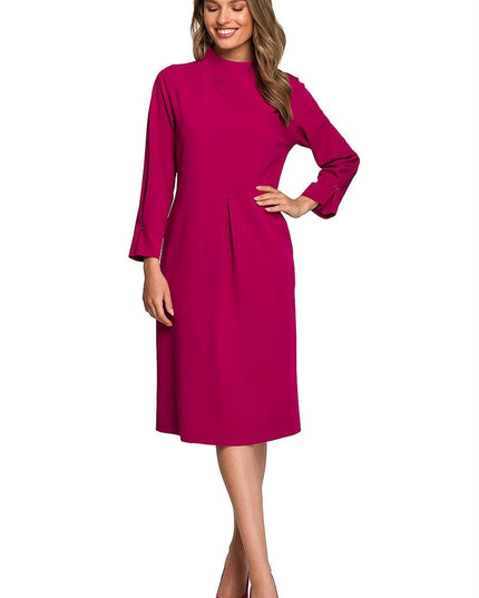 Robe verte col montant