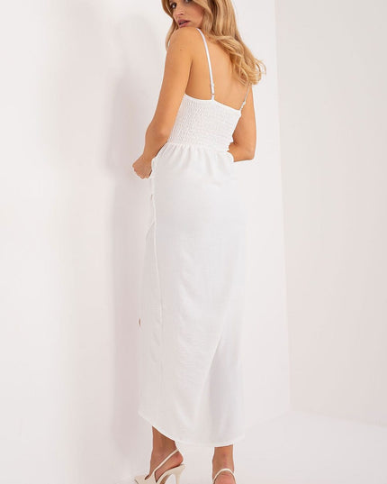 Robe midi fendue verte chic