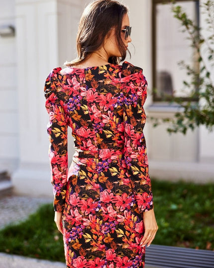 Robe courte à manches longues