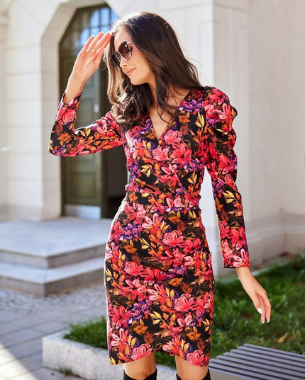 Robe courte à manches longues