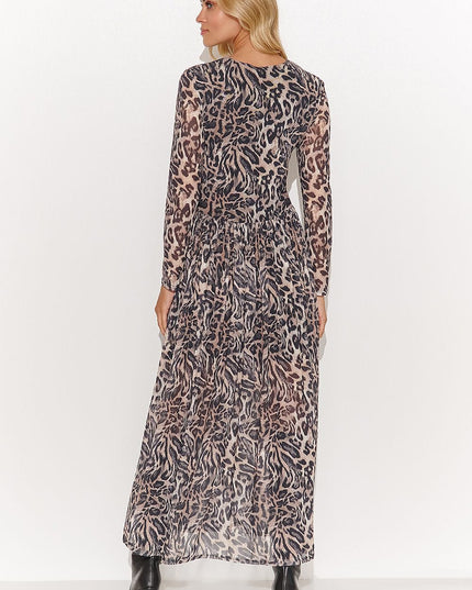 Robe longue imprimée transparente