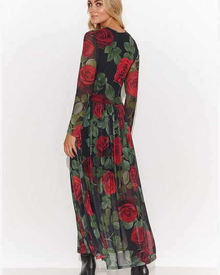 Robe longue imprimée transparente