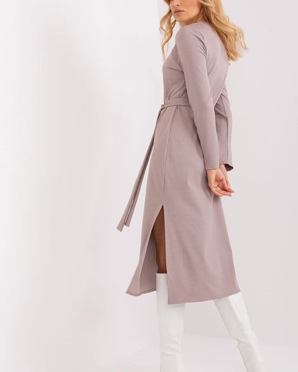 Robe chocolat à manches longues