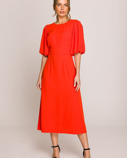 Robe midi romantique évasée