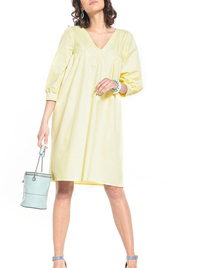 Robe midi en col dégagé