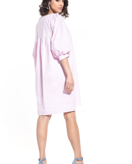 Robe midi en col dégagé