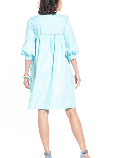 Robe midi en col dégagé
