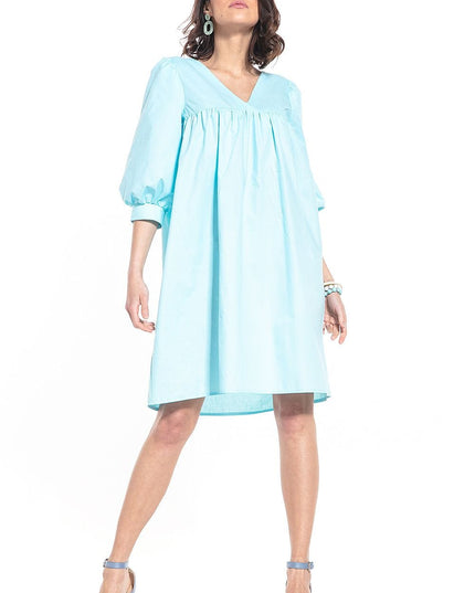 Robe midi en col dégagé