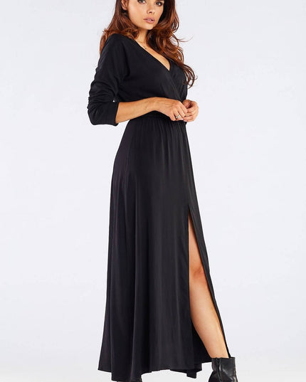 Robe longue verte féminine
