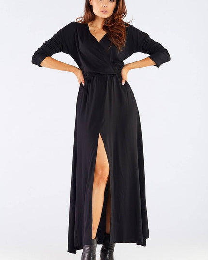 Robe longue verte féminine