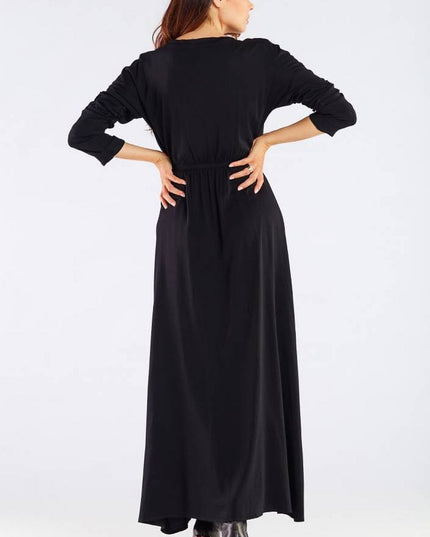 Robe longue verte féminine