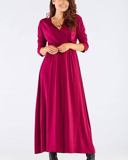 Robe longue verte féminine