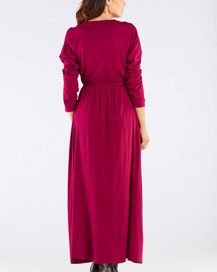 Robe longue verte féminine