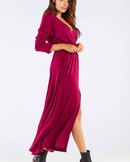 Robe longue verte féminine