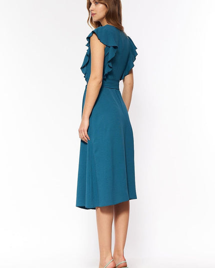 Robe trapèze avec volants