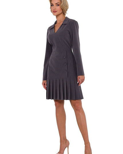 Robe fuchsia à manches longues