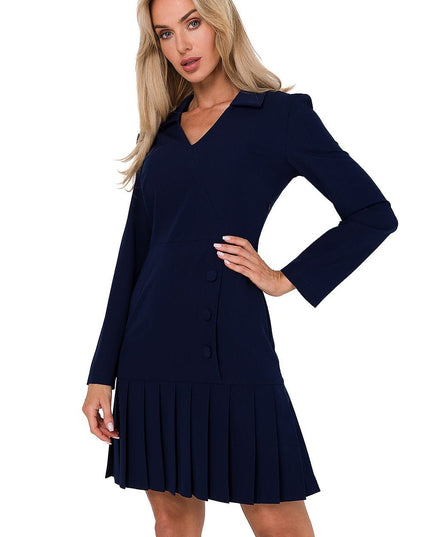 Robe fuchsia à manches longues