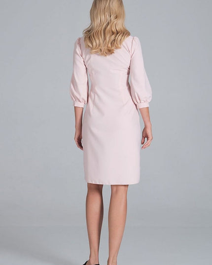 Robe chemise midi beige