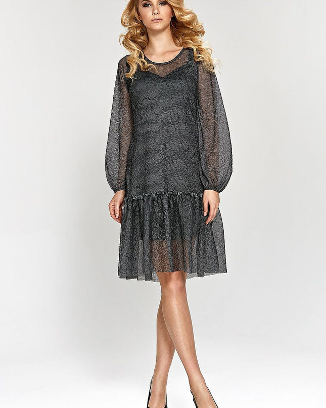 Robe girly manches bouffantes