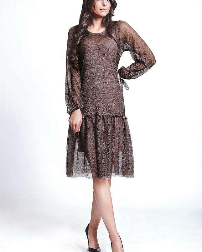 Robe girly manches bouffantes