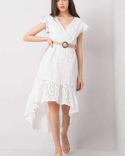 Robe asymétrique manches courtes