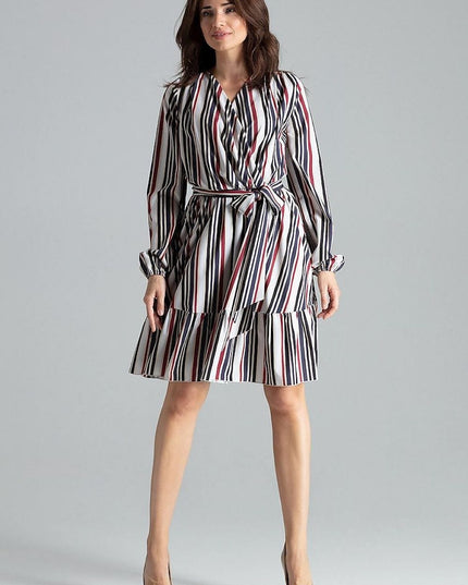 Robe midi beige manches longues