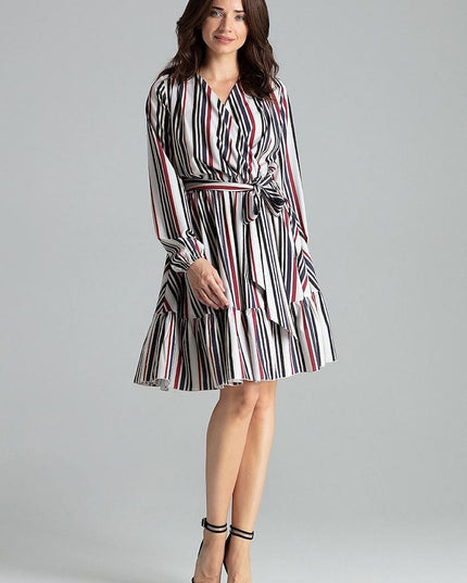 Robe midi beige manches longues