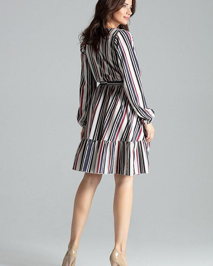 Robe midi beige manches longues