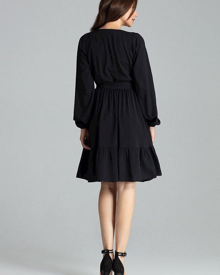 Robe midi beige manches longues