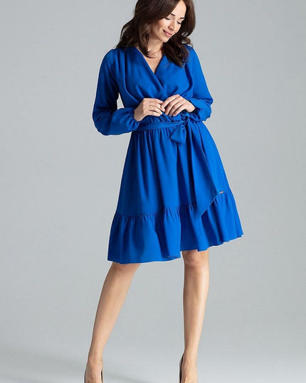 Robe midi beige manches longues