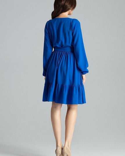 Robe midi beige manches longues