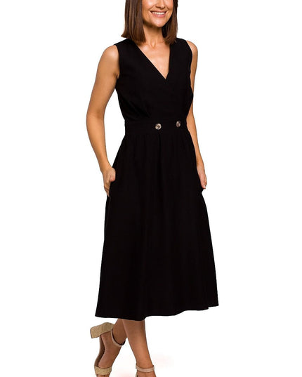 Robe blanche évasée sans doublure