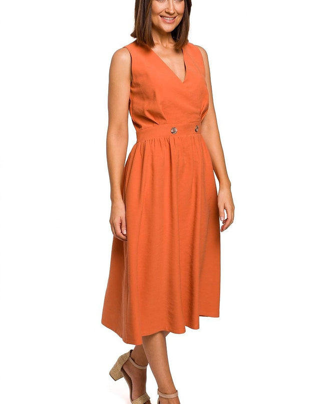 Robe blanche évasée sans doublure