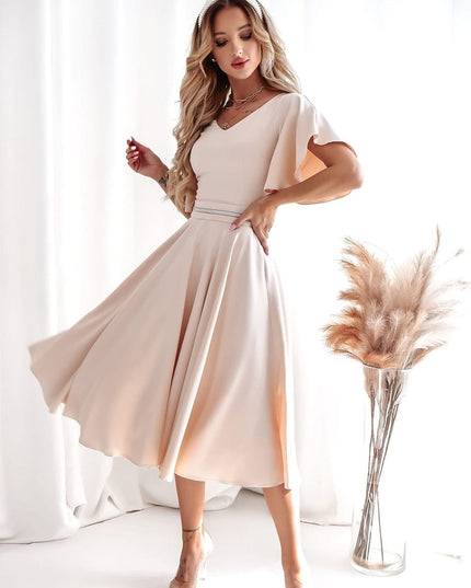 Robe cérémonie bleu élégante