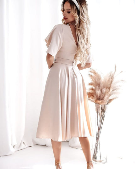 Robe cérémonie bleu élégante