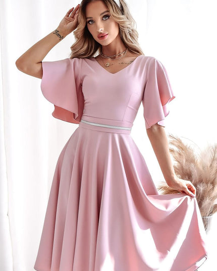 Robe cérémonie bleu élégante