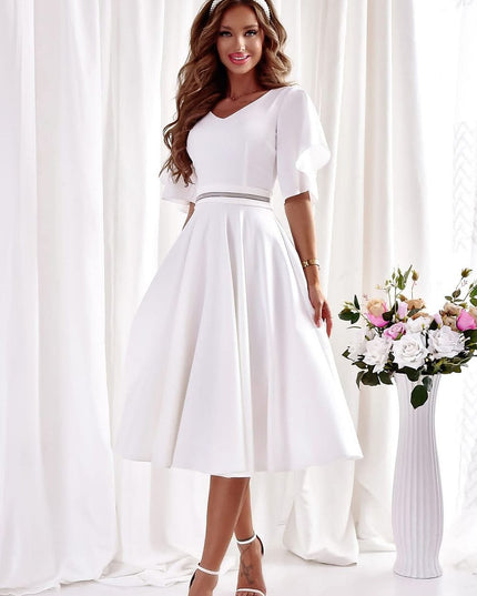 Robe cérémonie bleu élégante