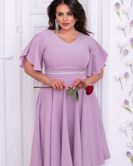 Robe cérémonie bleu élégante