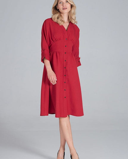 Robe midi décolleté en cœur