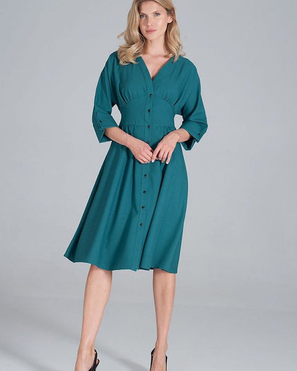 Robe midi décolleté en cœur