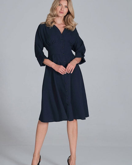 Robe midi décolleté en cœur
