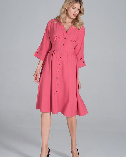 Robe midi décolleté en cœur
