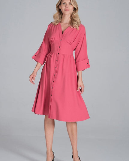 Robe midi décolleté en cœur