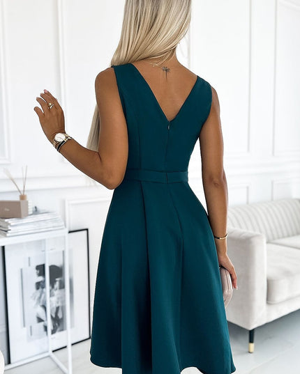 Robe asymétrique fleurs pastel