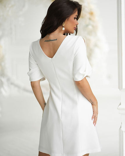 Robe écru élégante a-line