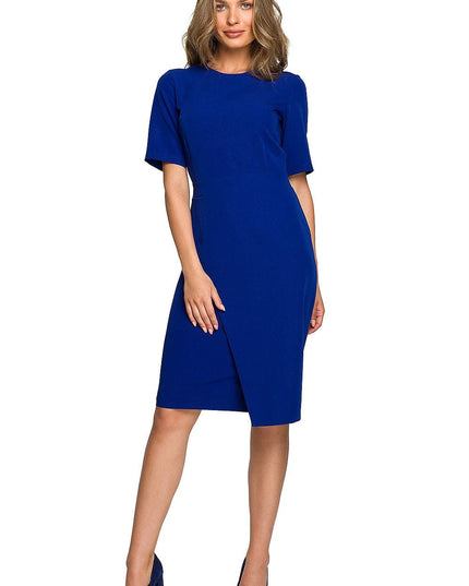 Robe crayon avec double recouvrement