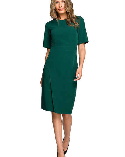 Robe crayon avec double recouvrement