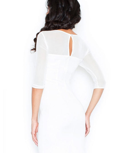 Robe ajustée manches 3/4