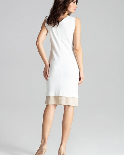Robe verte évasée en stretch