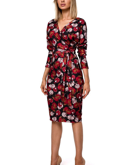 Robe tricot ajustée imprimée